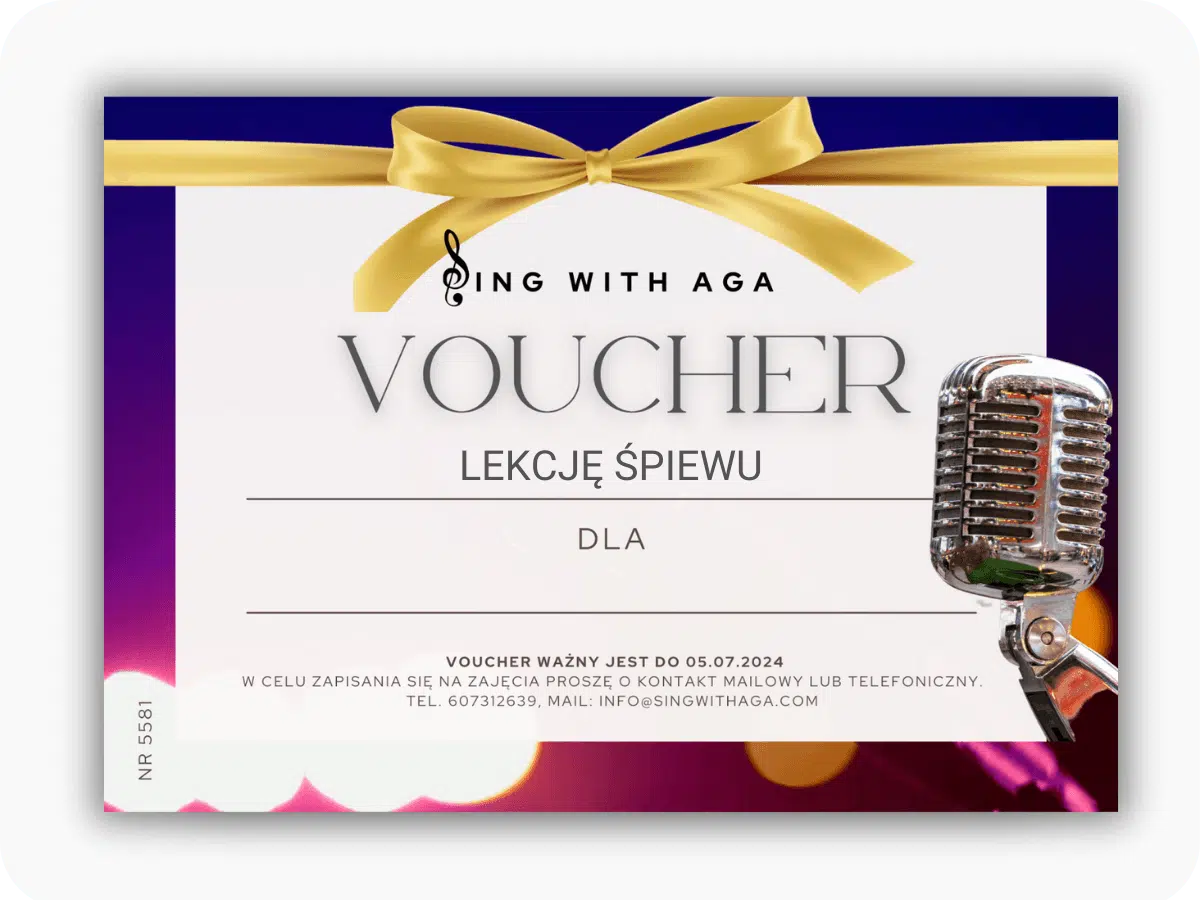 Lekcja Śpiewu Online / Stacjonarnie (30min)