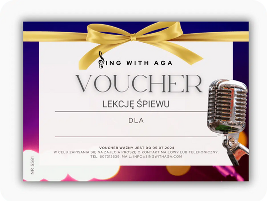 Lekcja Śpiewu Online / Stacjonarnie (30min)